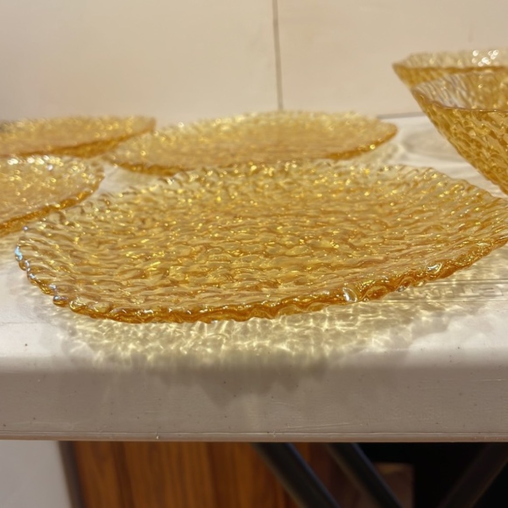 Dapple Amber Glass Dishes - Picture 5 of 5